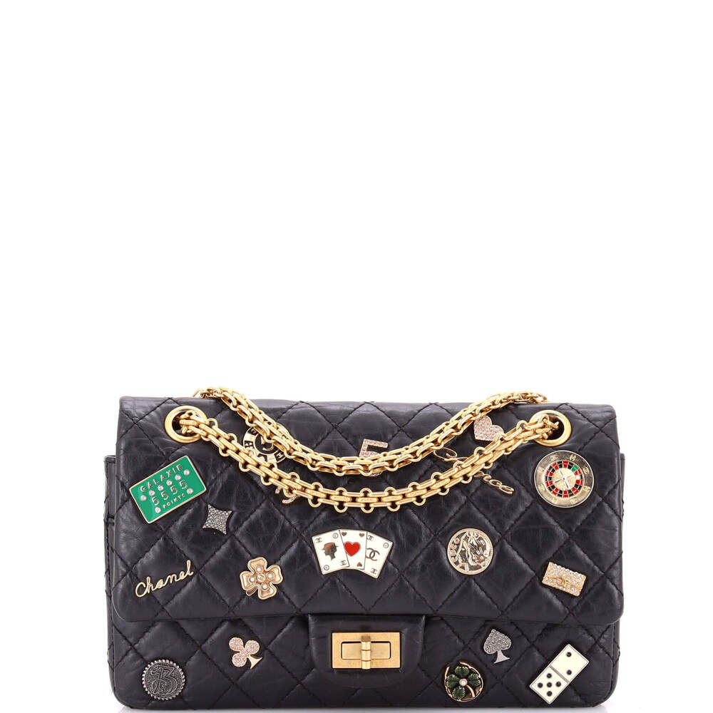 Chanel 225 Lucky Charms Reissue 2.55 Flap Bag Quilted Aged Calfskin